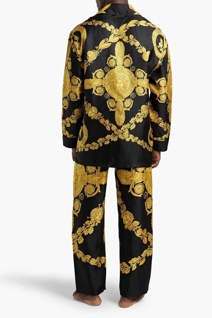Versace Printed silk-twill pajama shirt 3