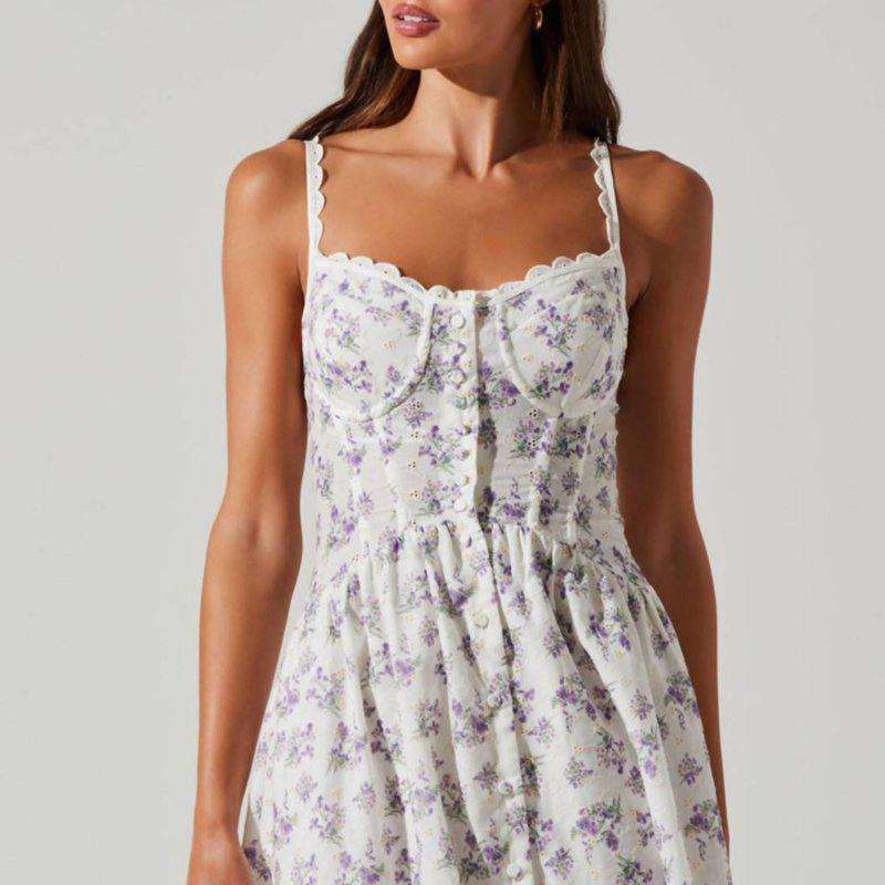 ASTR the Label Floral Yamila Dress In White