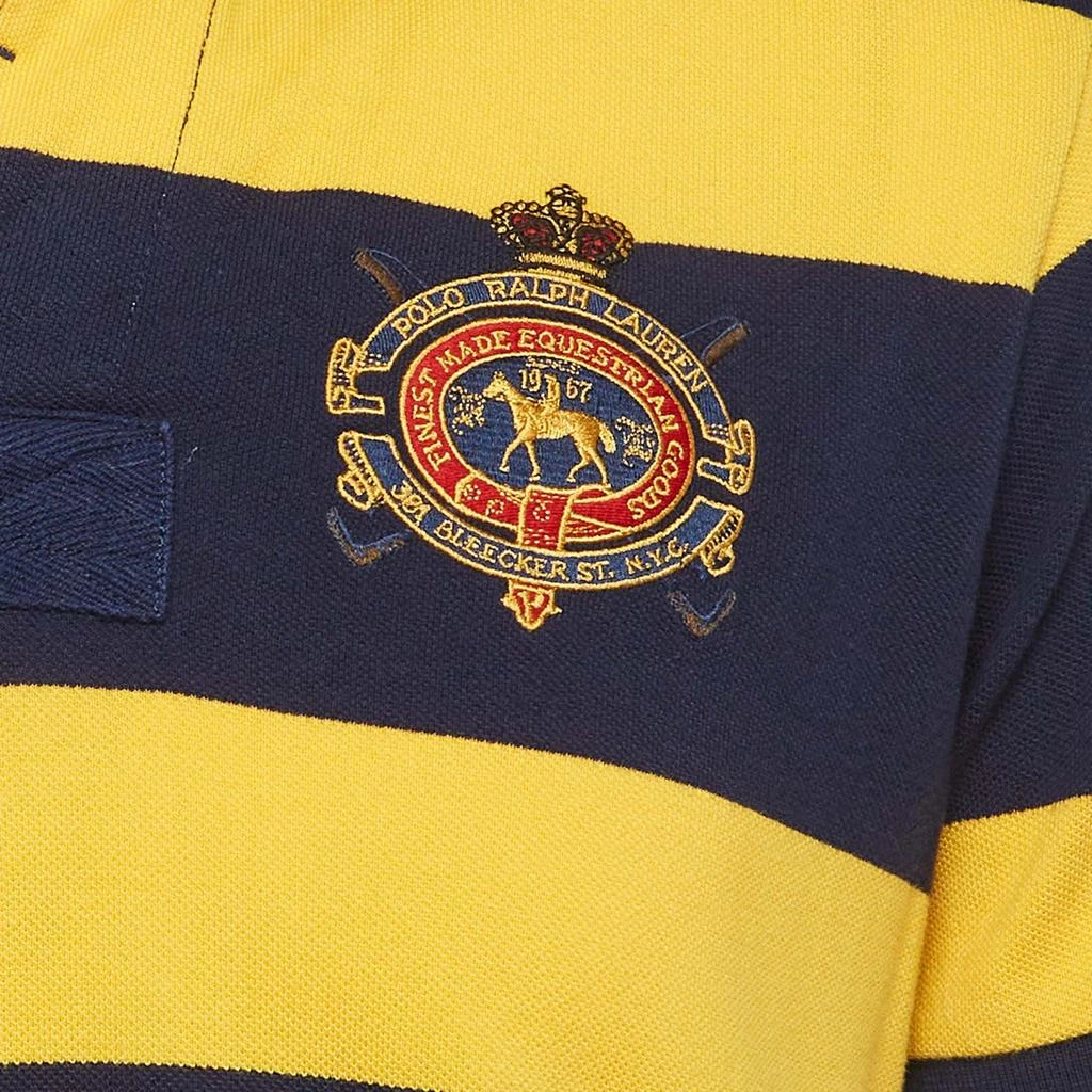 Ralph Lauren Polo Ralph Lauren Blue/Yellow Striped Pique Cotton Polo T-Shirt M 3