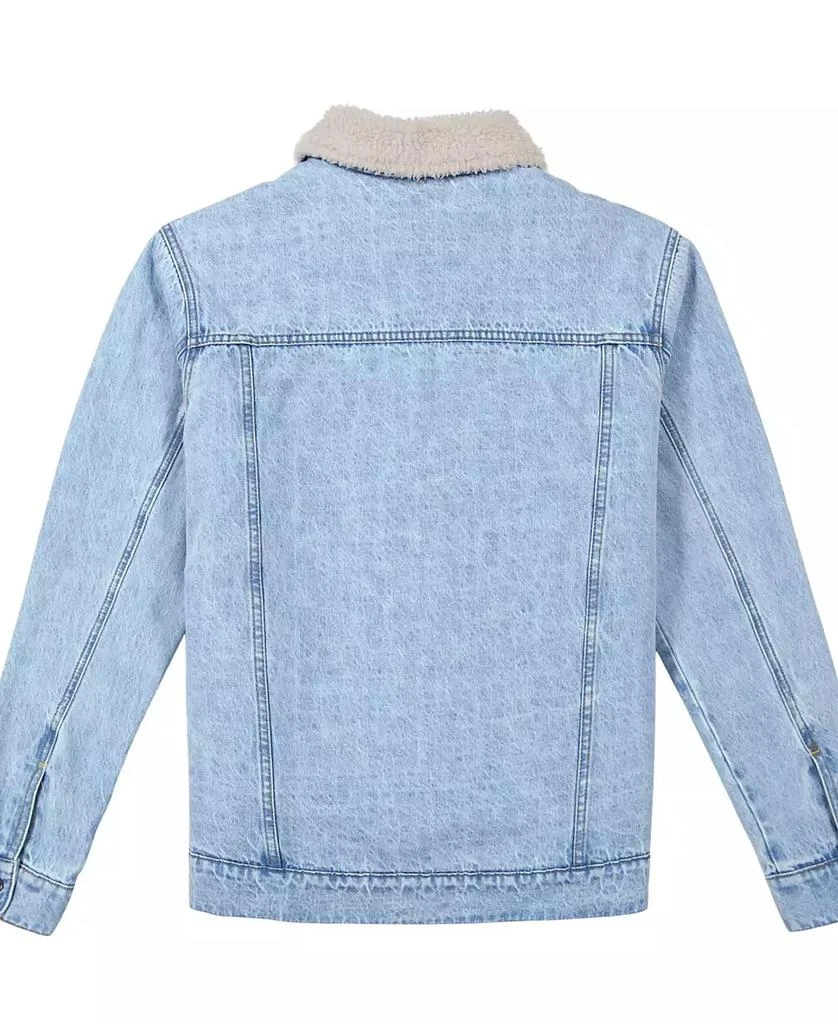 Cat Men's Denim Sherpa Lined Work Jacket 7