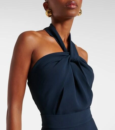 yellow halter neck bridesmaid dresses WEDTREND Women Yellow Chiffon Draped Long Bridesmaid Dress Sunshine Halter- Neck Backless Wedding Guest Dress