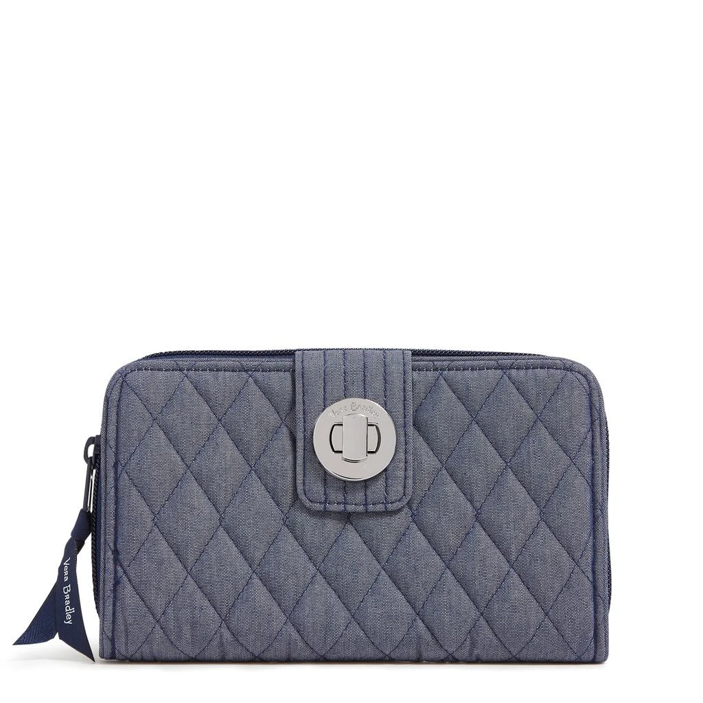 Vera Bradley Outlet Denim Turnlock Wallet 1