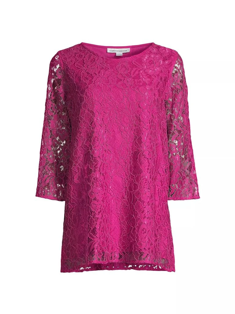 Caroline Rose Floral Lace Tunic Top 1