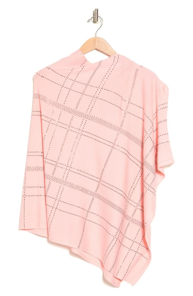 La Fiorentina Crystal Embellished Plaid Poncho 3