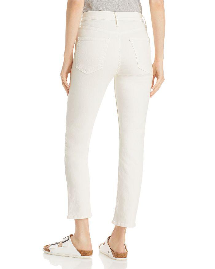 MOTHER The Tomcat Straight Ankle Jeans in Cream Puff