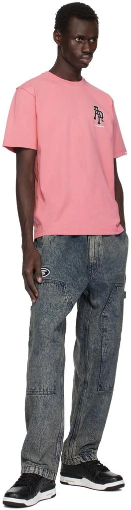 AAPE by A Bathing Ape Pink Logo Short Sleeve T-shirt 4