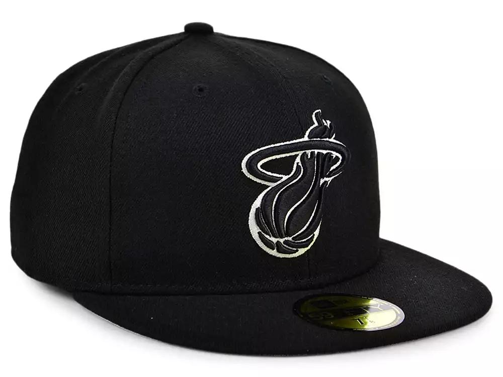 New Era Miami Heat Black White 59FIFTY Cap