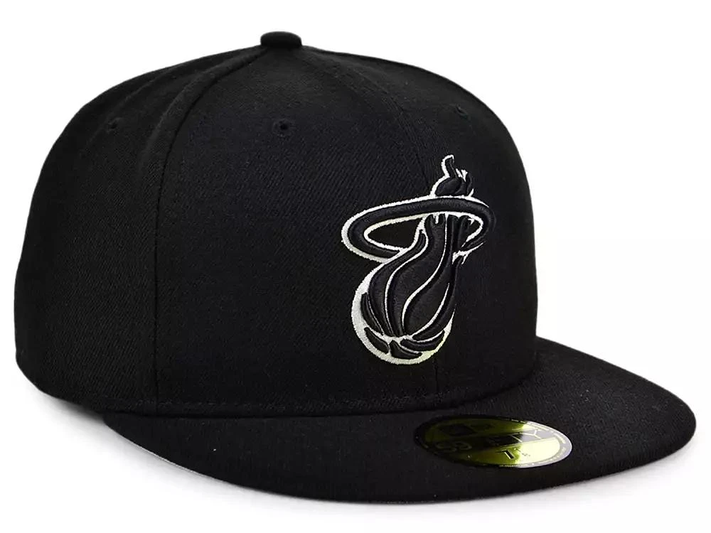 New Era Miami Heat Black White 59FIFTY Cap 2