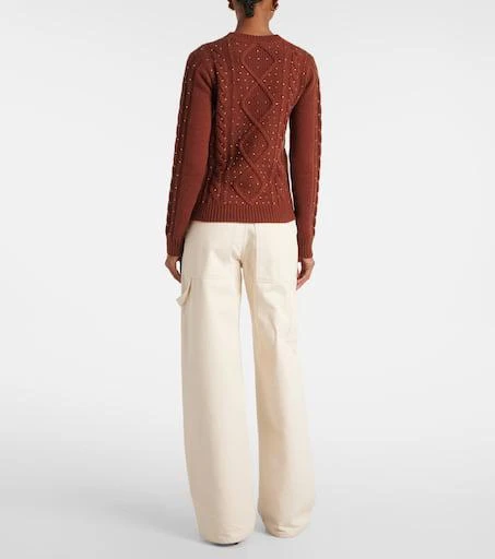 Max Mara Onde cable-knit wool and cashmere sweater 3