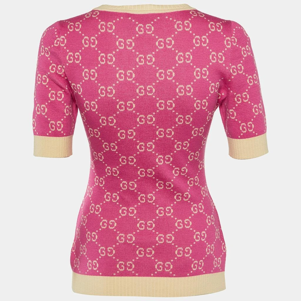 Gucci Gucci Pink GG Jacquard Knit Crew Neck Jumper S 2