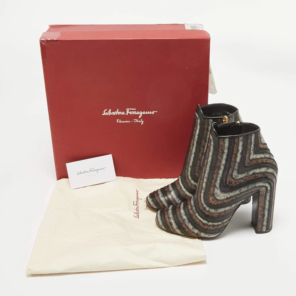 Salvatore Ferragamo Salvatore Ferragamo Brown Leather Feeling Ankle Length Boots Size 37.5 9