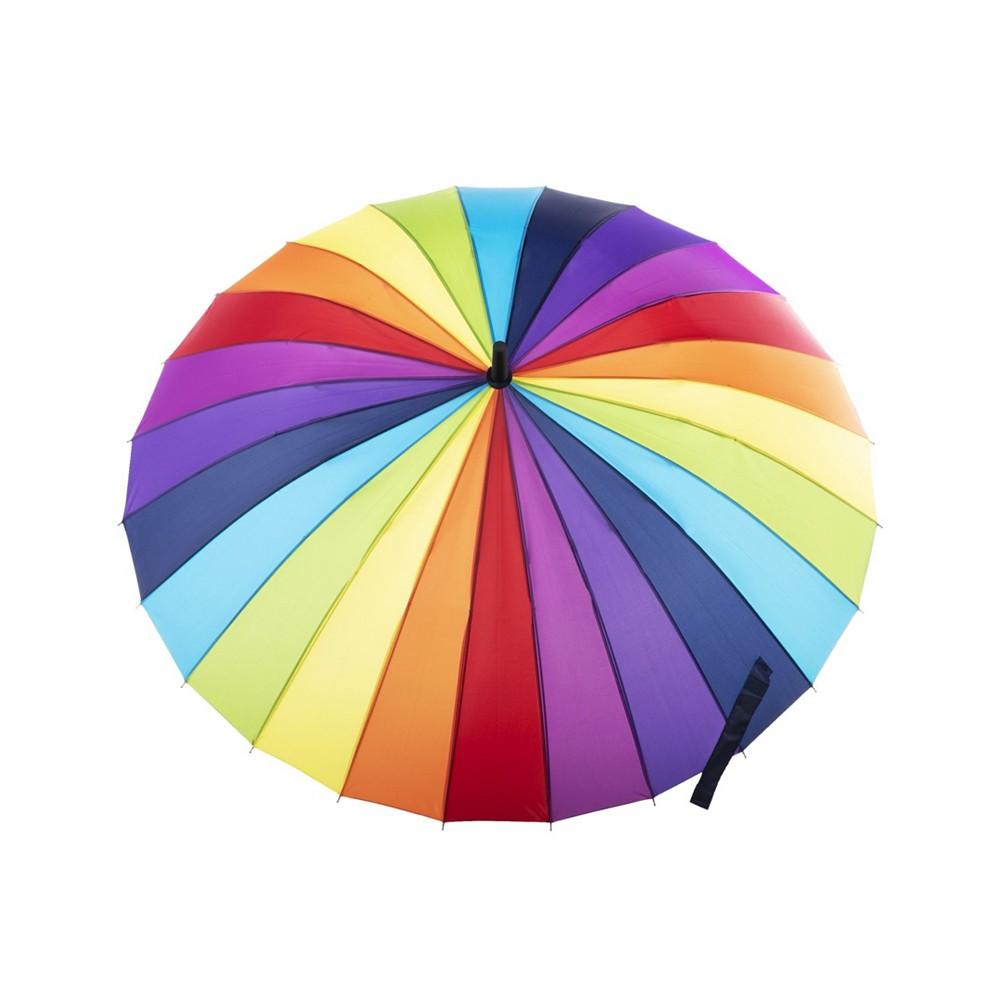 Totes 24 Rib Rainbow Auto-Open Stick Umbrella