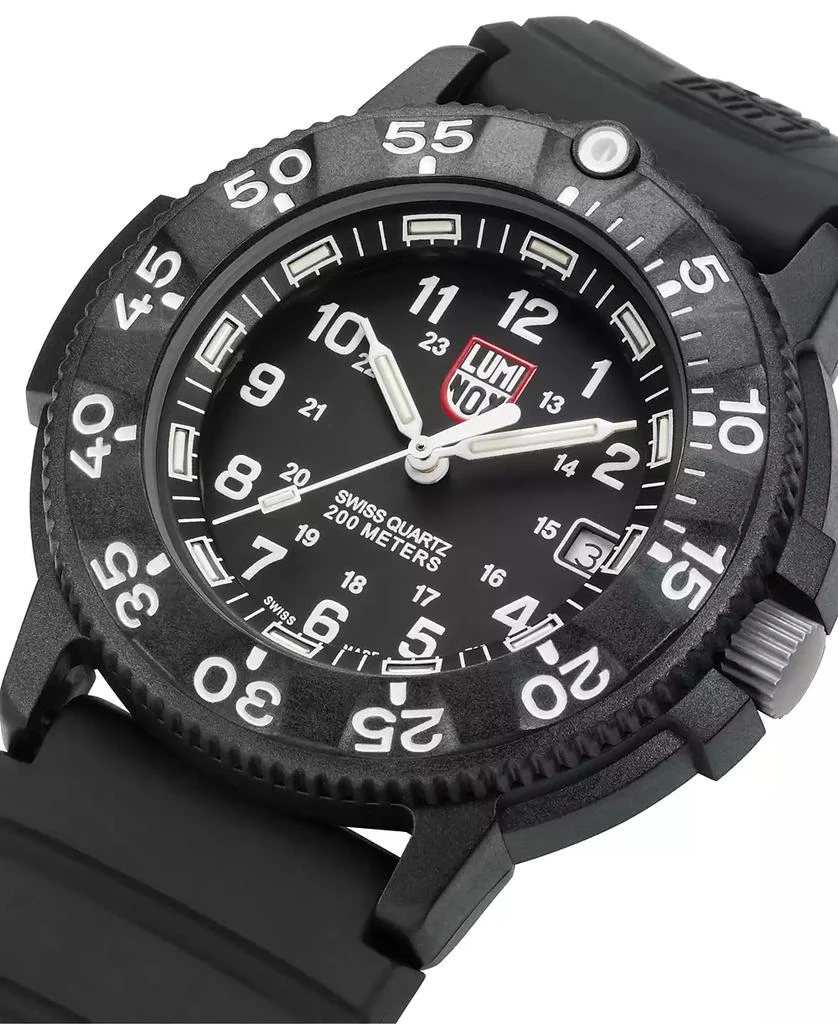 Luminox Men's Swiss Original Navy Seal EVO Series Military Dive Black Rubber Strap Watch 43mm 3