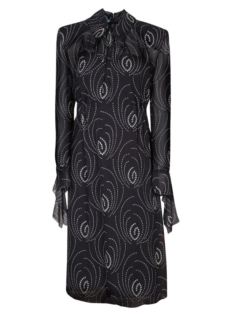 Prada Printed Silk Twill Mini-Dress PINK 36-0 - Dresses