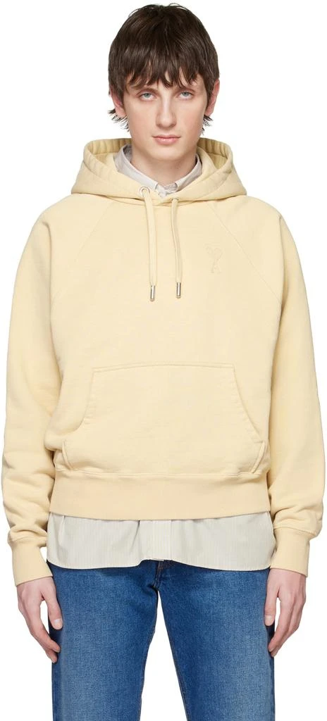 AMI Beige Ami de Cœur Hoodie 1