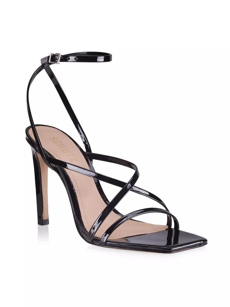 Schutz Bari Patent Leather Strappy Sandals 2