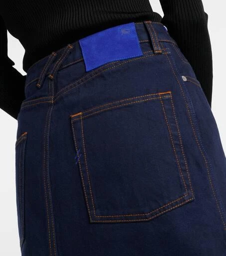 Burberry High-rise denim midi skirt 6