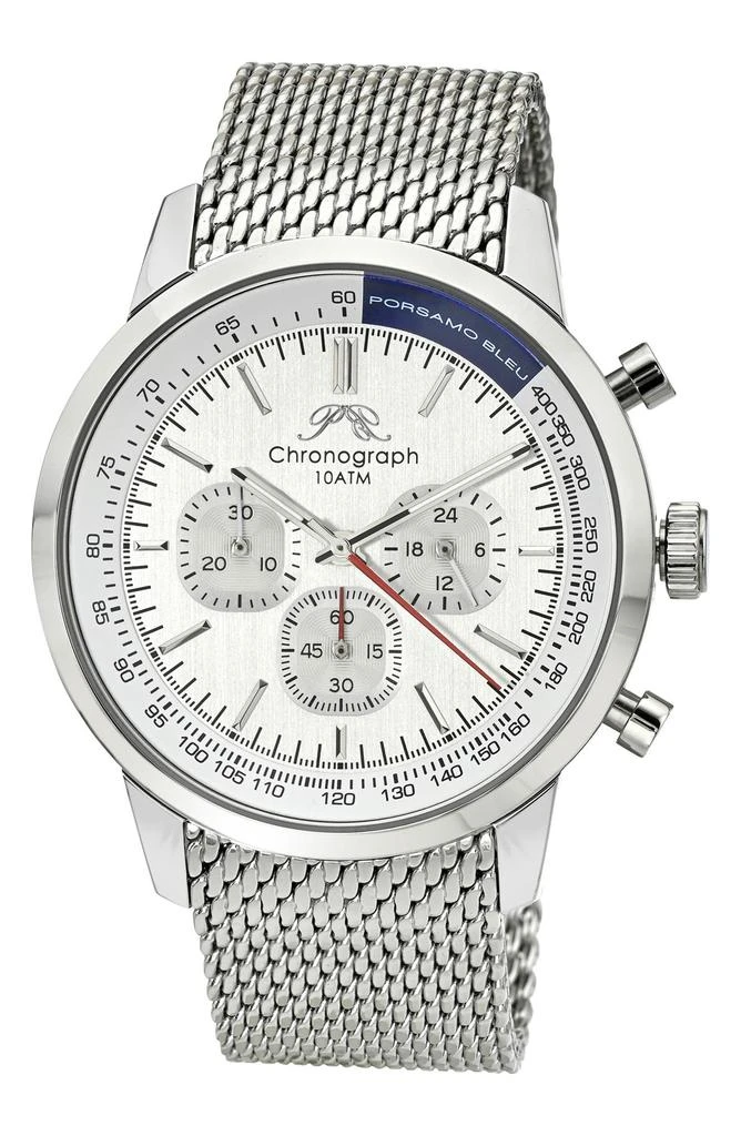 Porsamo Bleu Simon Mesh Strap Chronograph Watch, 44mm 1