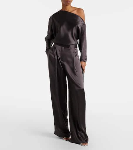 The Sei One-shoulder silk satin top 2