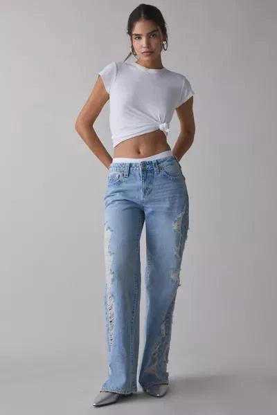 True Religion True Religion Bobbi Super Distressed Mid-Rise Baggy Jean 3