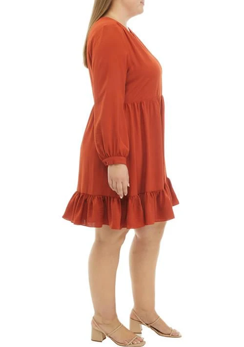 Vince Camuto Camuto Plus Size Blouson Sleeve Tiered Babydoll Dress 3