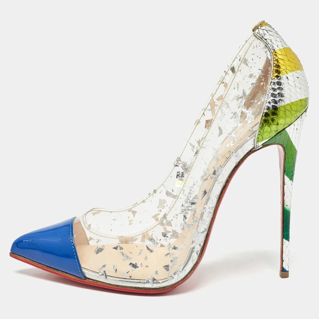 Christian Louboutin Christian Louboutin Multicolor Embossed Snakeskin, Patent and PVC Debout Pumps Size 40 1