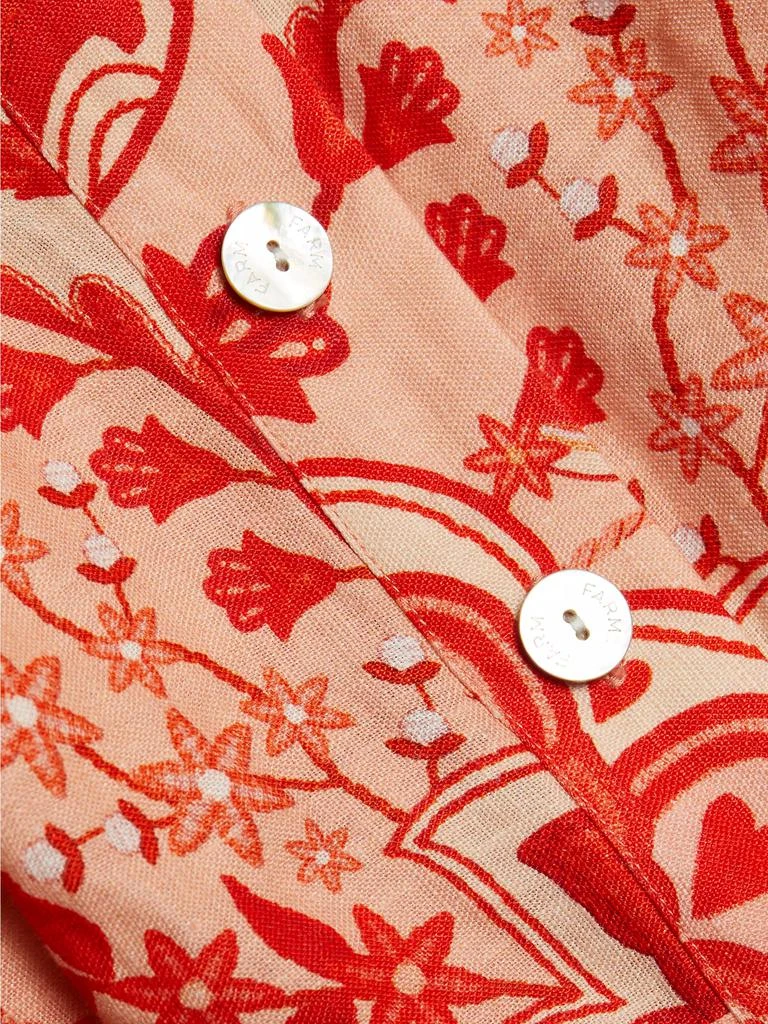 Farm Rio Jaipur Linen Belted Romper 7