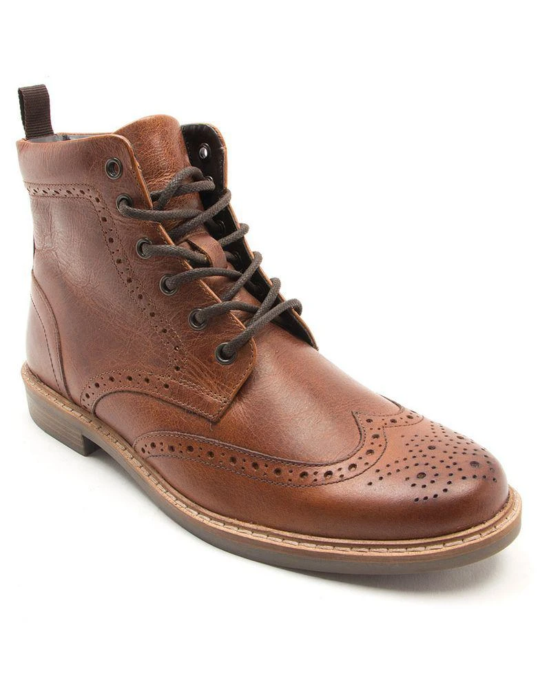 Thomas Crick THOMAS CRICK DIXON formal ankle brogue leather boots in brown 1