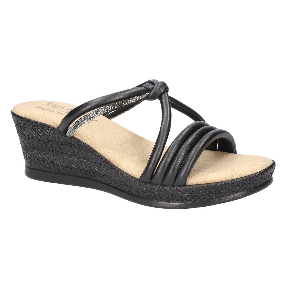 Easy Street Elvera Rhinestone Wedge Sandals