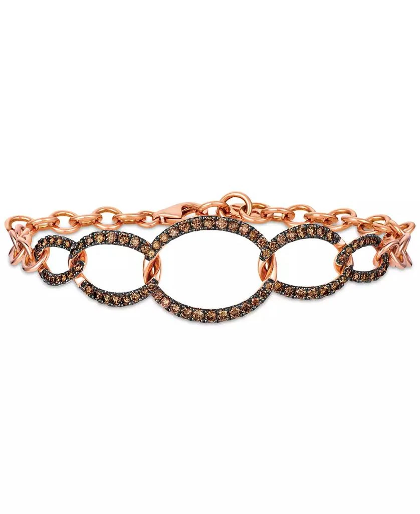 Le Vian Chocolatier Chocolate Diamond Bracelet (1-1/6 ct. t.w.) in 14k Strawberry Gold 1