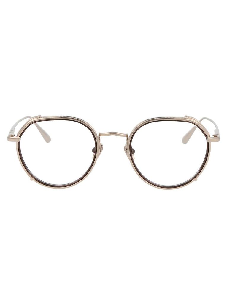 Shop Linda Farrow X Ann Demeulemeester Round Frame Glasses on Sale