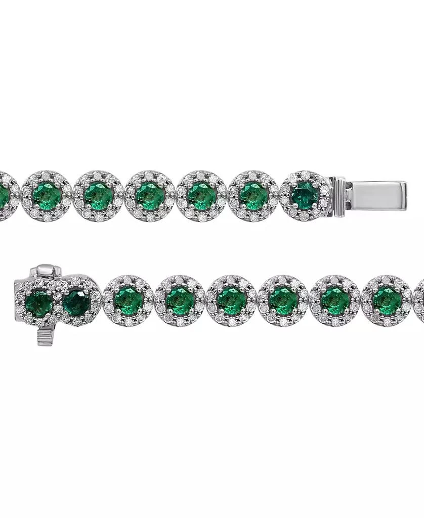 Macy
s Sapphire (5-1/2 ct. t.w.) 
Diamond (3 ct. t.w) Tennis Bracelet in 14k White Gold (Also in Ruby and Emerald) 9