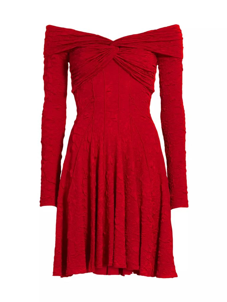 PRABAL GURUNG Textured Off-the-Shoulder Minidress 1