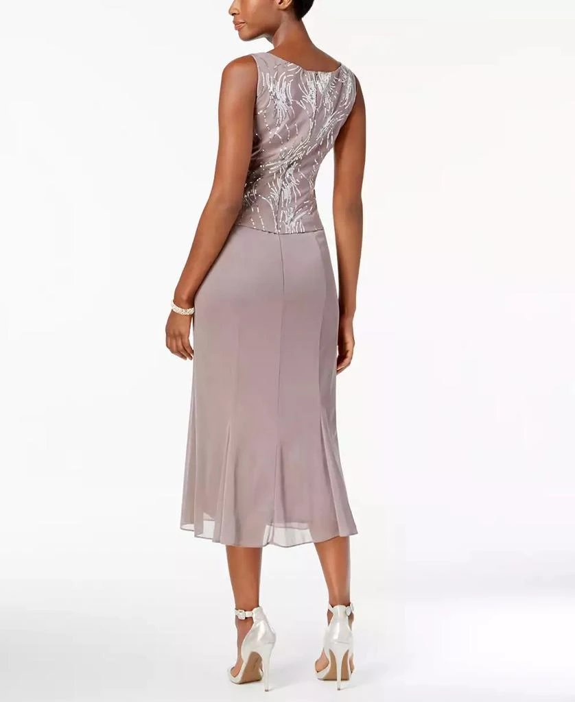 Alex Evenings Petite Sequined A-Line Midi Dress and Jacket 6