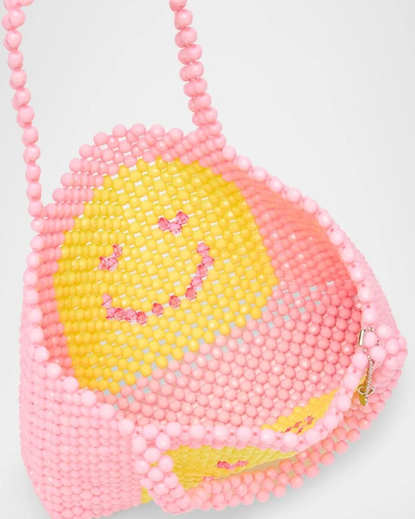 Bari Lynn Kid's Beaded Smiley Mini Tote Bag 4