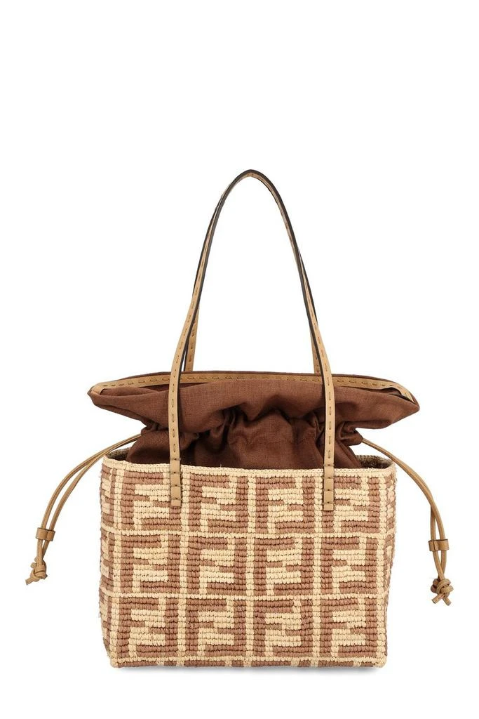 Fendi Fendi Small Roll FF Crochet Drawstring Bucket Bag 1