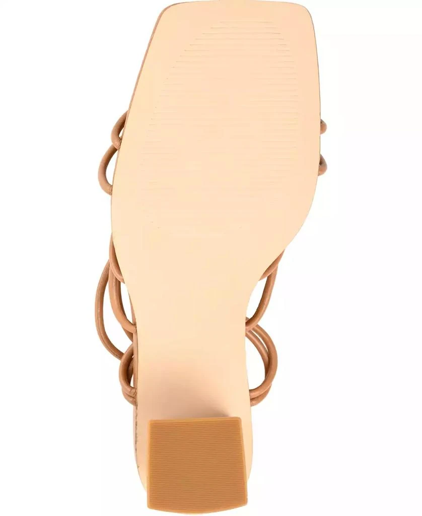 Journee Collection Women's Harpr Strappy Ankle Tie Block Heel Dress Sandals 5