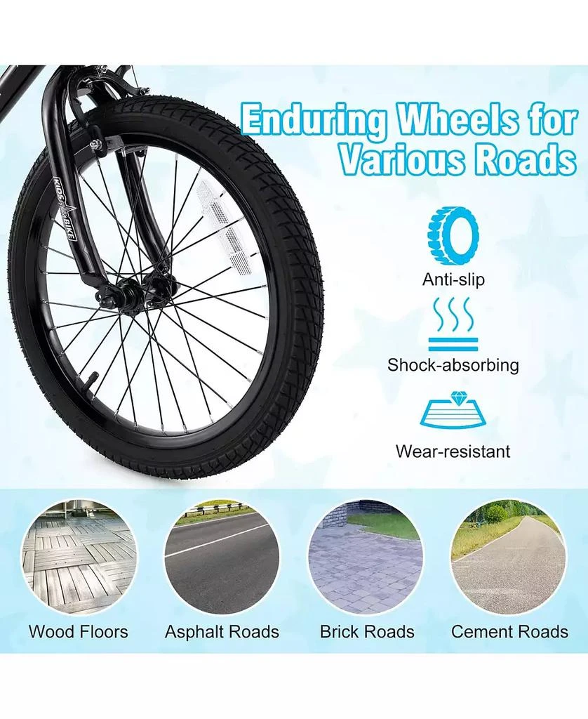 Mecale 16 Inch Kids Bike Adjustable with Transparent Chain Cover for 3-8 Years Old-16 inches 6