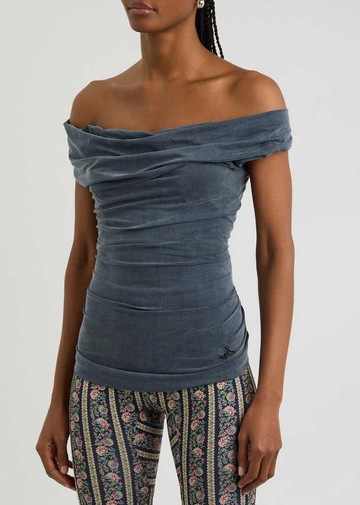 Vivienne Westwood Ginnie gathered washed jersey top  2