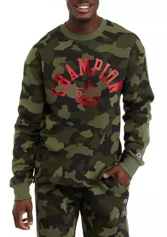 CHAMPION Camouflage Logo Graphic Pullover 1