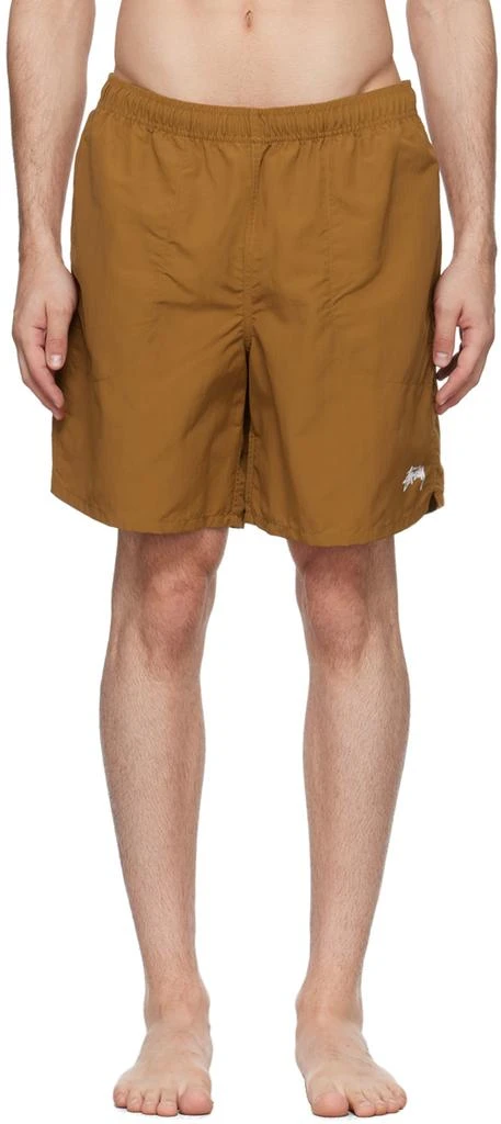 STUSSY Tan Stock Swim Shorts 1