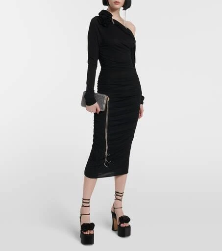 Magda Butrym Appliqué satin platform sandals 2