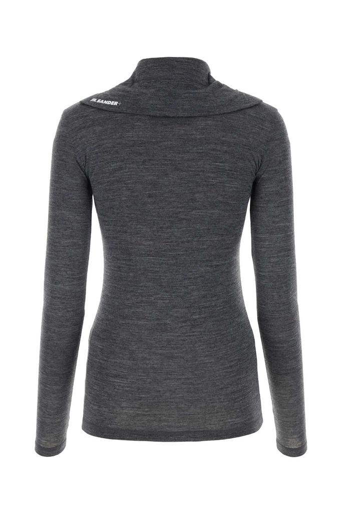 Jil Sander Dark Grey Polyester Blend Sweater 028 XS
