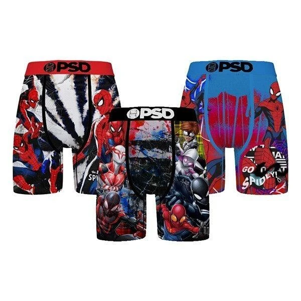 PSD Spider-Man Underwear Men's Multicolor Stretch Boxer Brief 1