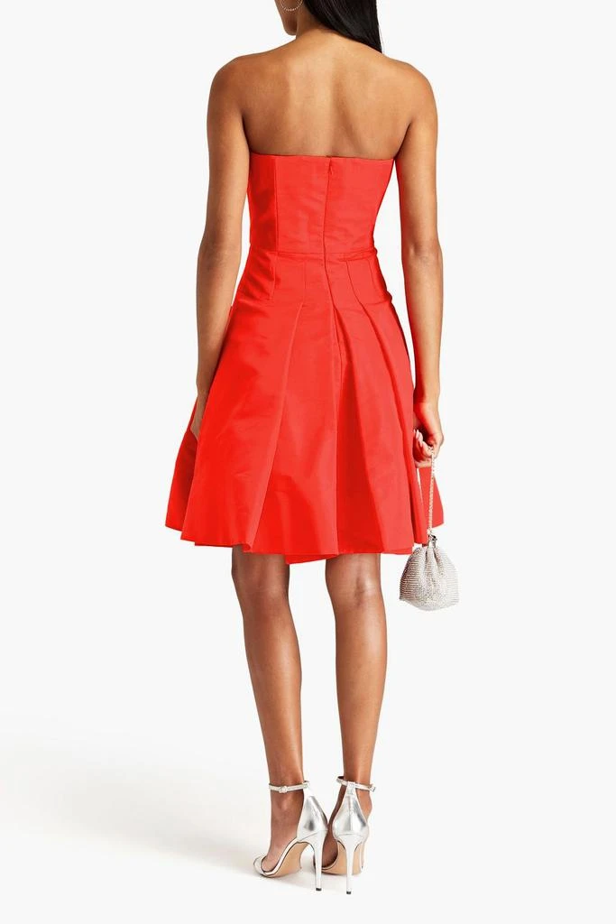 Oscar de la Renta Strapless pleated silk-faille dress 3