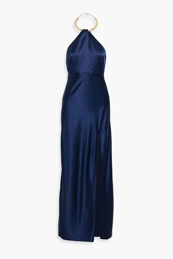 NICHOLAS Satin halterneck gown 1