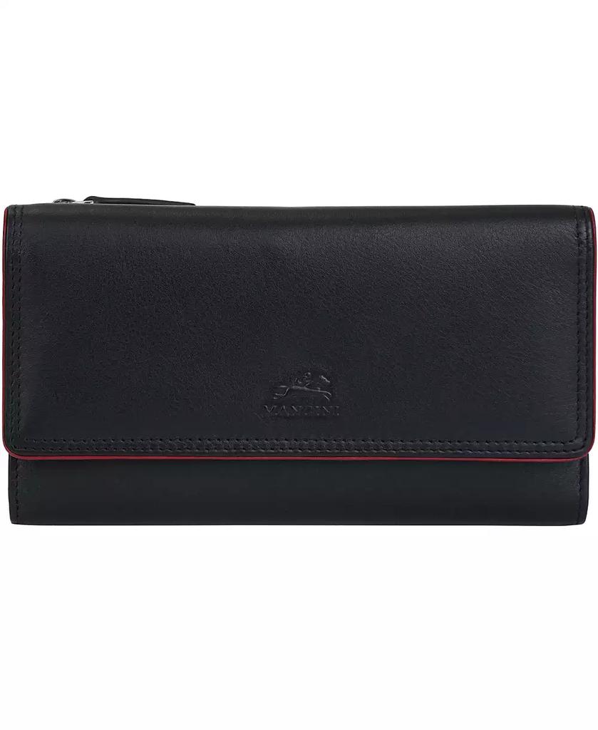 Mancini Leather Goods Women's Sonoma RFID Secure Clutch Wallet