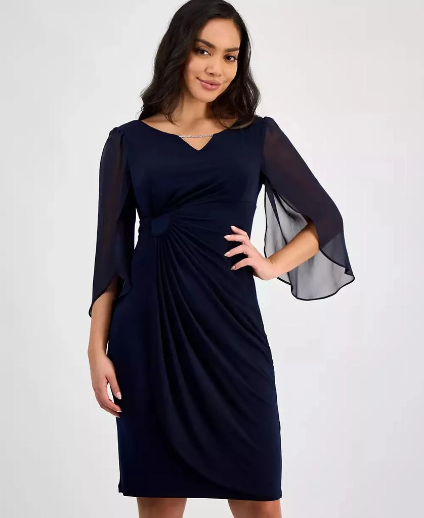 green emerald velvet dress Connected Apparel TCC97727 - Knee-Length Jersey Sheath Dress