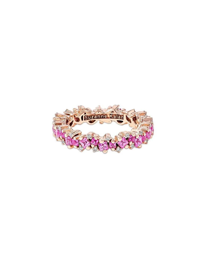 Suzanne Kalan 18K Rose Gold Pink Sapphire 
Diamond Eternity Band 1