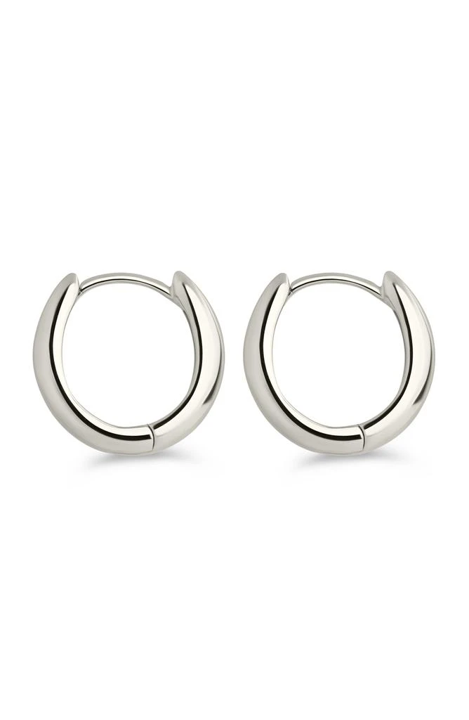 Sterling Forever Lavina Polished Huggie Hoop Earrings 4
